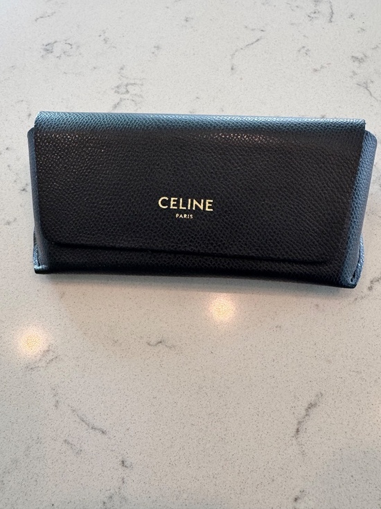 Celine Triomphe  01 SUNGLASSES IN ACETATE Oval Sunglasses with Gold Accent